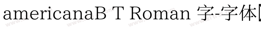 americanaB T Roman 字字体转换